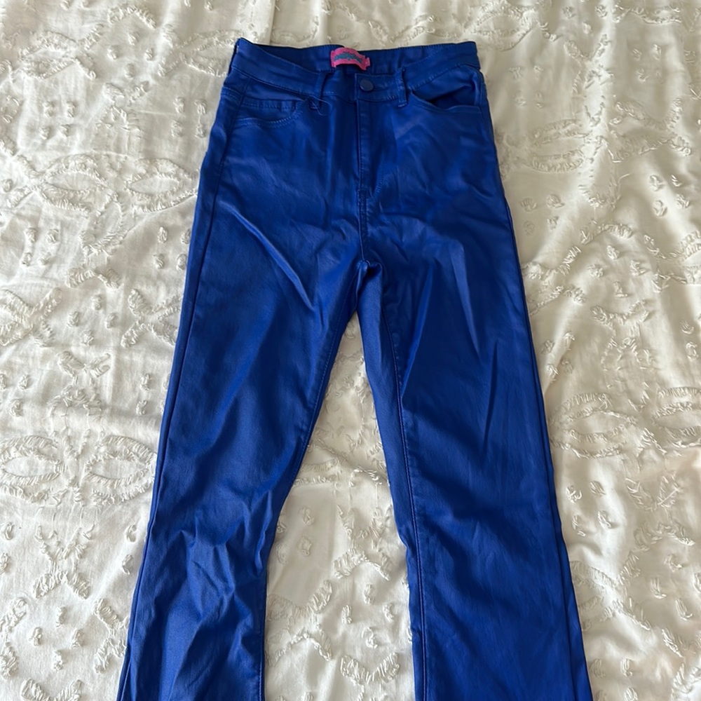 Blue Edikted Leather Pants